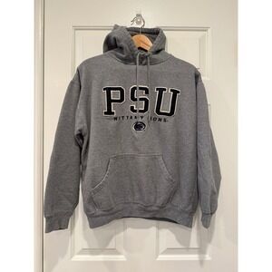 PSU Nittany Lions Grey Pullover Hoodie Sweatshirt - Size Medium